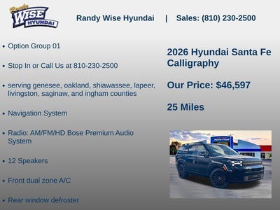 2026 Hyundai Santa Fe Calligraphy AWD