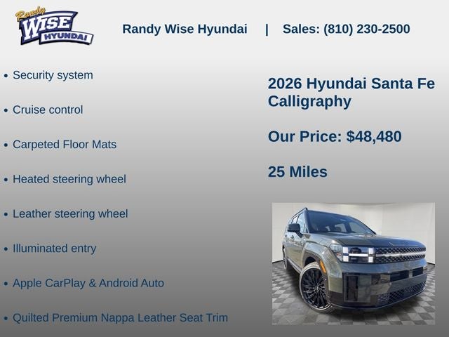 2026 Hyundai Santa Fe Calligraphy AWD