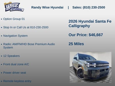 2026 Hyundai Santa Fe Calligraphy AWD