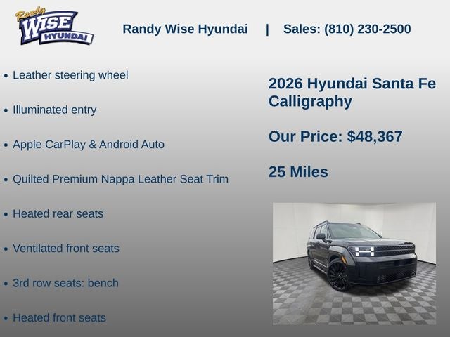 2026 Hyundai Santa Fe Calligraphy AWD