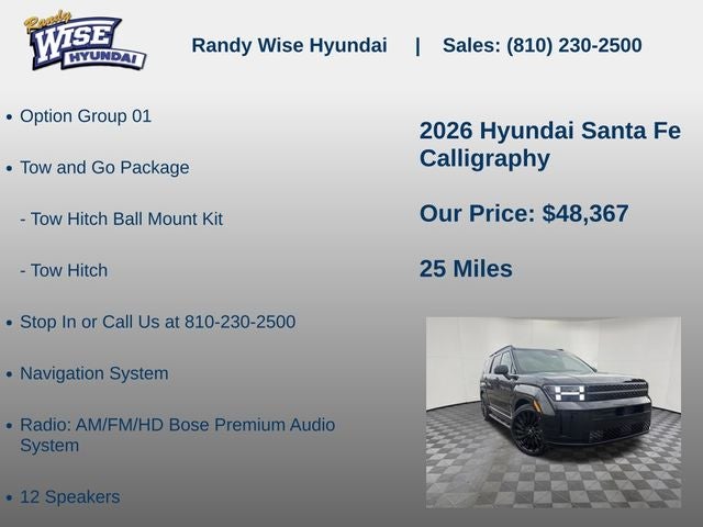 2026 Hyundai Santa Fe Calligraphy AWD