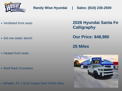 2026 Hyundai Santa Fe Calligraphy AWD