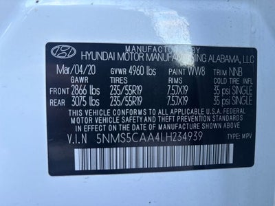 2020 Hyundai Santa Fe Limited