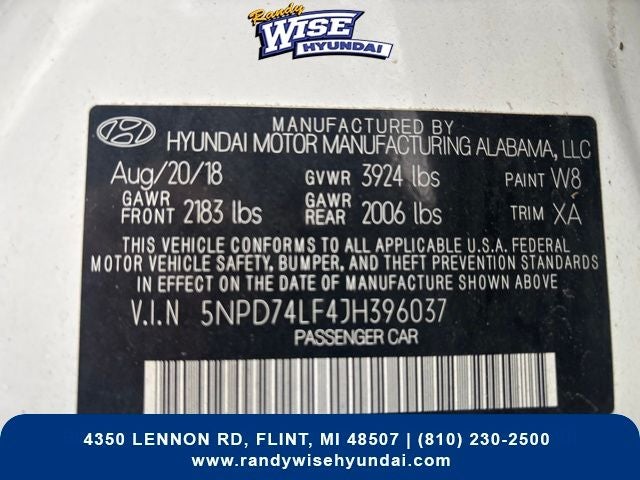 2018 Hyundai Elantra SE