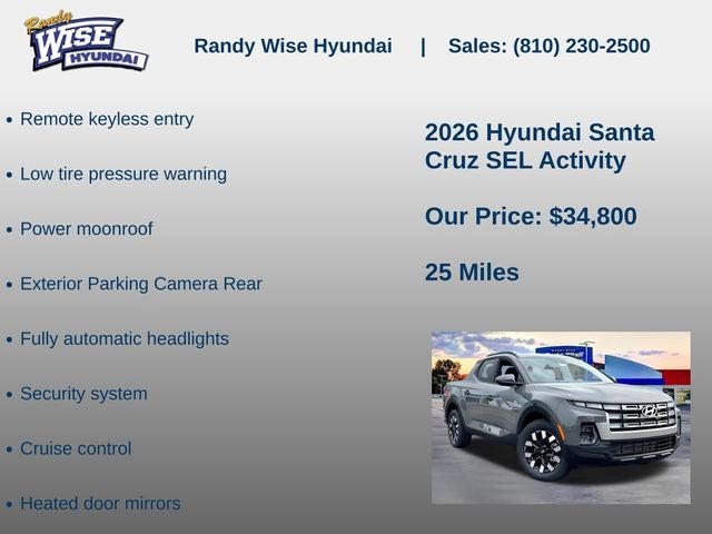 2026 Hyundai Santa Cruz SEL Activity AWD