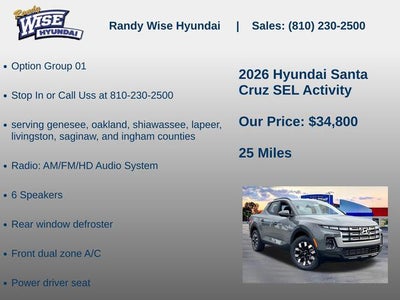 2026 Hyundai Santa Cruz SEL Activity AWD