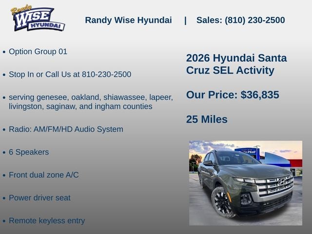2026 Hyundai Santa Cruz SEL Activity AWD