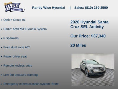 2026 Hyundai Santa Cruz SEL Activity AWD
