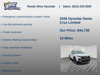 2026 Hyundai Santa Cruz Limited