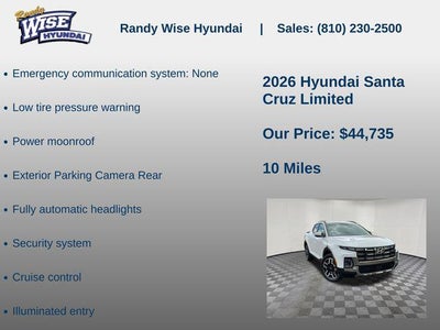 2026 Hyundai Santa Cruz Limited