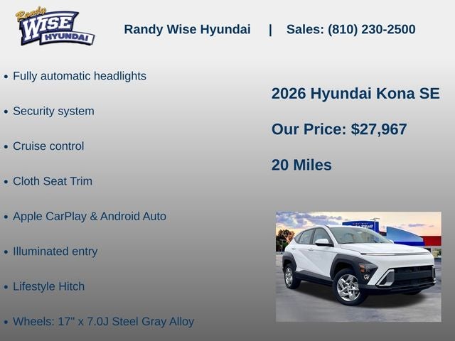 2026 Hyundai Kona SE AWD
