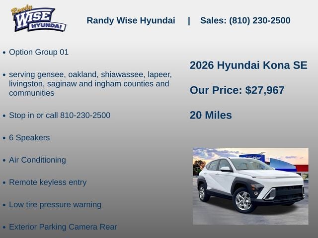 2026 Hyundai Kona SE AWD