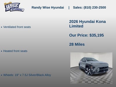 2026 Hyundai Kona Limited AWD