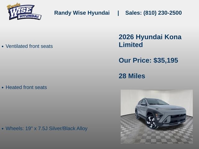 2026 Hyundai Kona Limited AWD