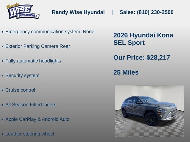 2026 Hyundai Kona SEL Sport AWD
