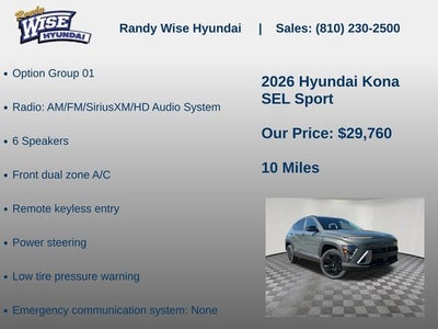 2026 Hyundai Kona SEL Sport AWD