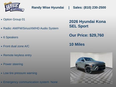 2026 Hyundai Kona SEL Sport AWD