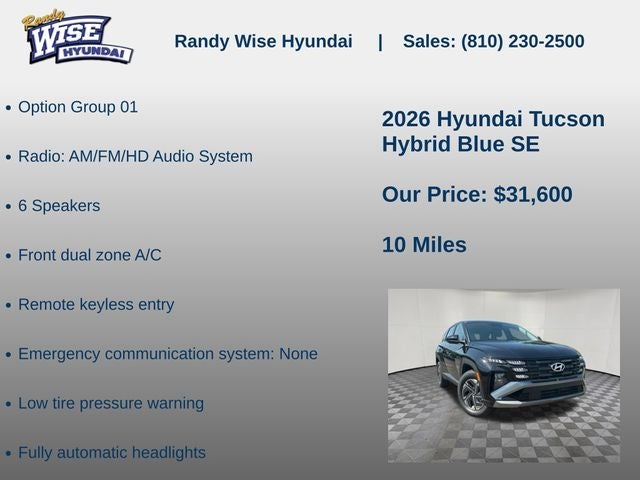 2026 Hyundai Tucson Hybrid Blue