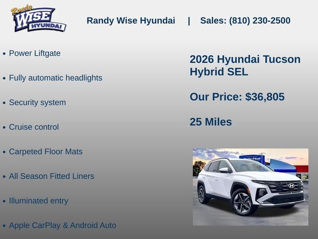 2026 Hyundai Tucson Hybrid SEL AWD