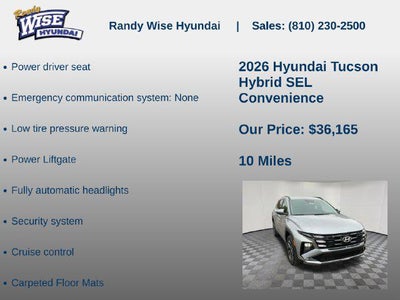 2026 Hyundai Tucson Hybrid SEL Convenience