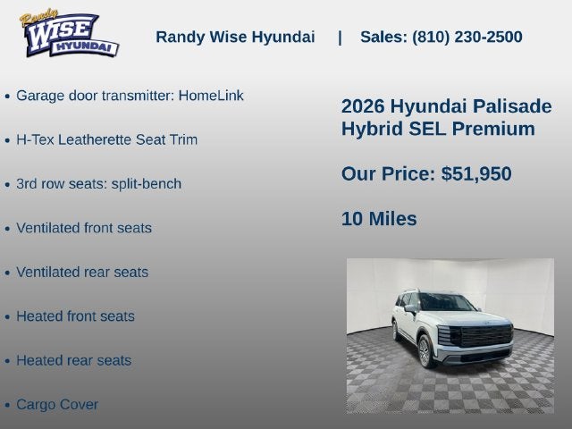 2026 Hyundai Palisade Hybrid SEL Premium 8P
