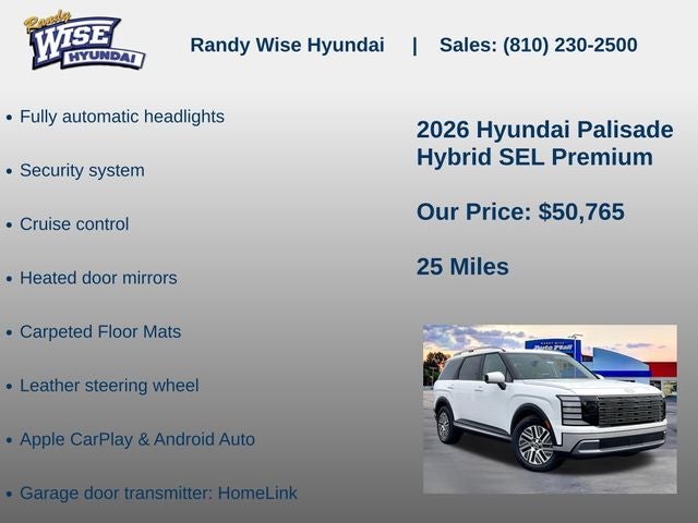 2026 Hyundai Palisade Hybrid SEL Premium 8P