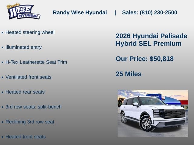 2026 Hyundai Palisade Hybrid SEL Premium 8P