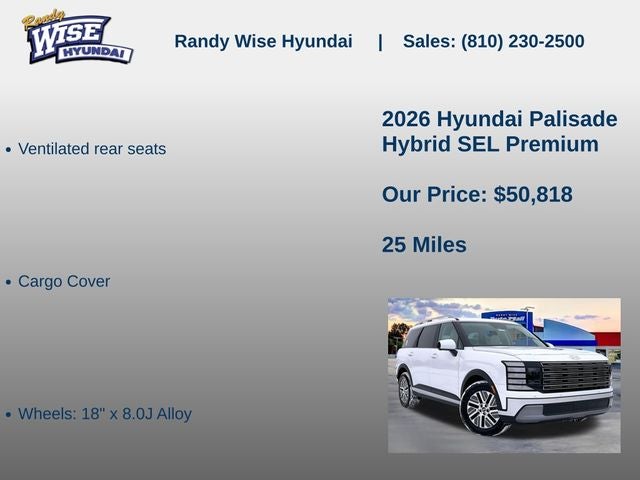 2026 Hyundai Palisade Hybrid SEL Premium 8P