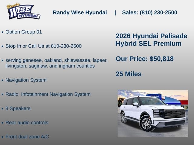 2026 Hyundai Palisade Hybrid SEL Premium 8P