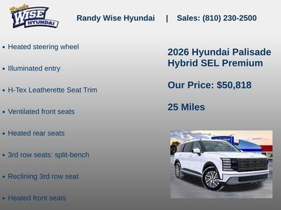 2026 Hyundai Palisade Hybrid SEL Premium 8P