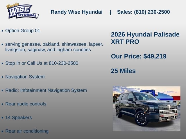 2026 Hyundai Palisade XRT Pro