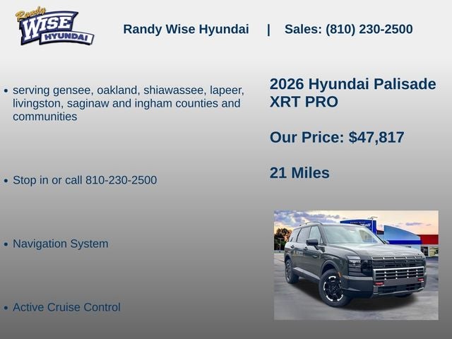 2026 Hyundai Palisade XRT Pro