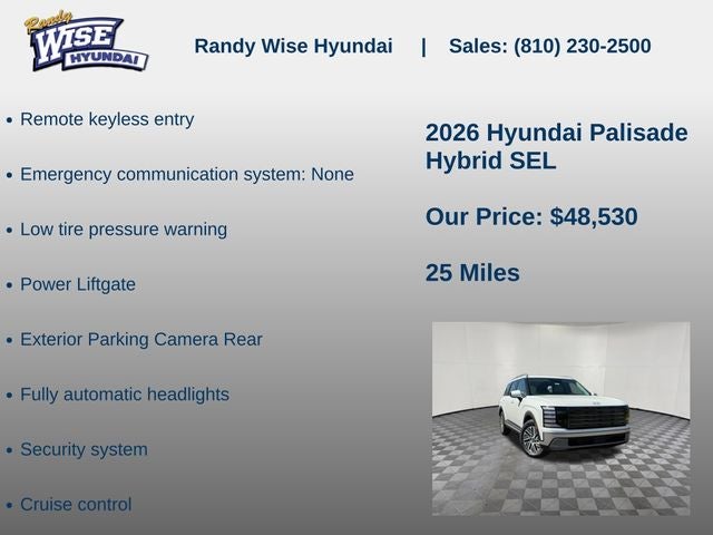 2026 Hyundai Palisade Hybrid SEL 7P