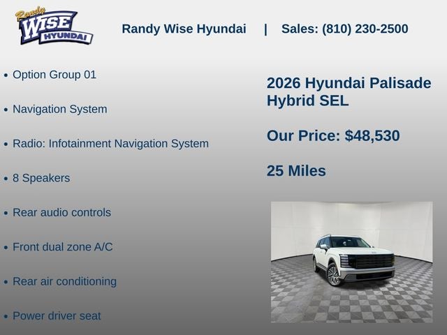 2026 Hyundai Palisade Hybrid SEL 7P
