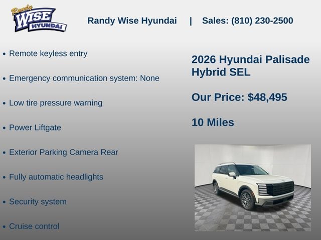 2026 Hyundai Palisade Hybrid SEL 7P