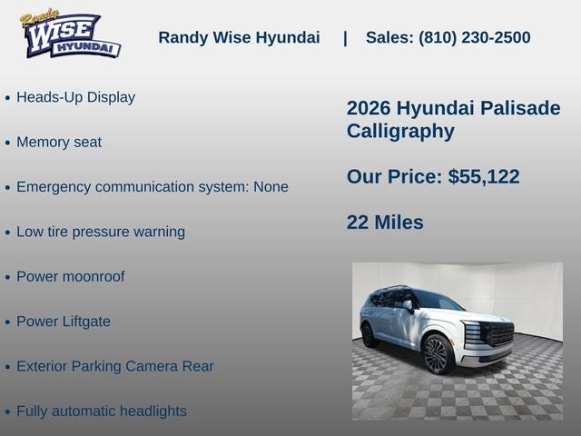 2026 Hyundai Palisade Calligraphy AWD