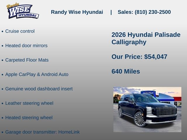 2026 Hyundai Palisade Calligraphy AWD