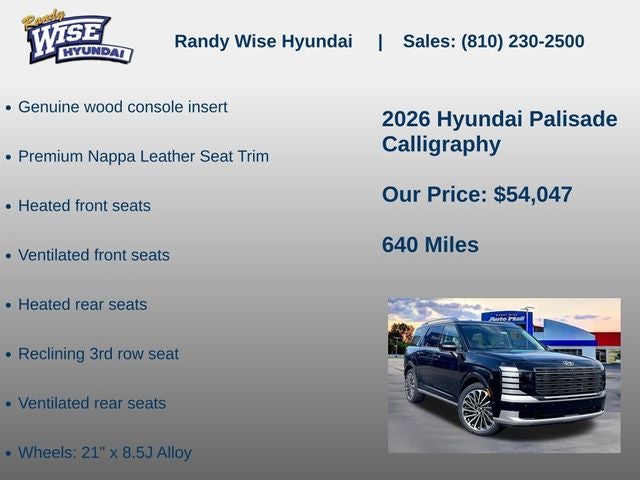 2026 Hyundai Palisade Calligraphy AWD