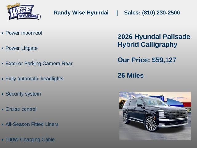 2026 Hyundai Palisade Hybrid Calligraphy