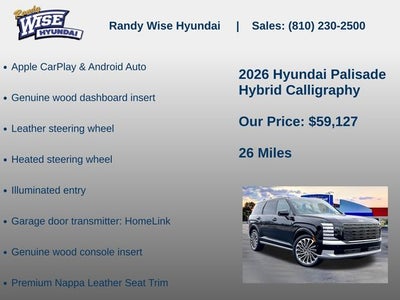2026 Hyundai Palisade Hybrid Calligraphy