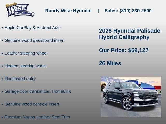 2026 Hyundai Palisade Hybrid Calligraphy