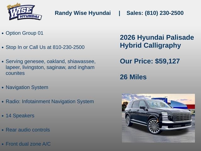 2026 Hyundai Palisade Hybrid Calligraphy