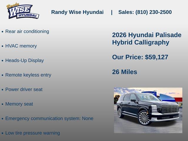 2026 Hyundai Palisade Hybrid Calligraphy