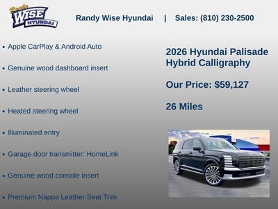 2026 Hyundai Palisade Hybrid Calligraphy