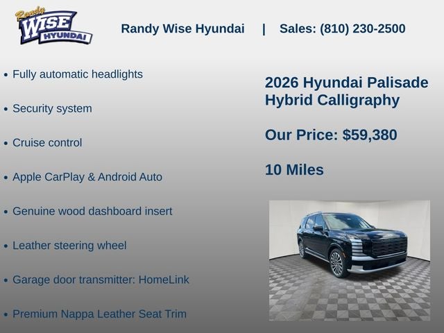 2026 Hyundai Palisade Hybrid Calligraphy