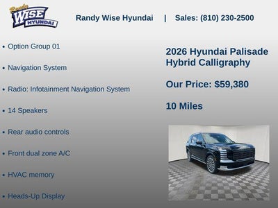 2026 Hyundai Palisade Hybrid Calligraphy