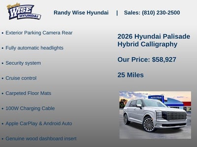 2026 Hyundai Palisade Hybrid Calligraphy