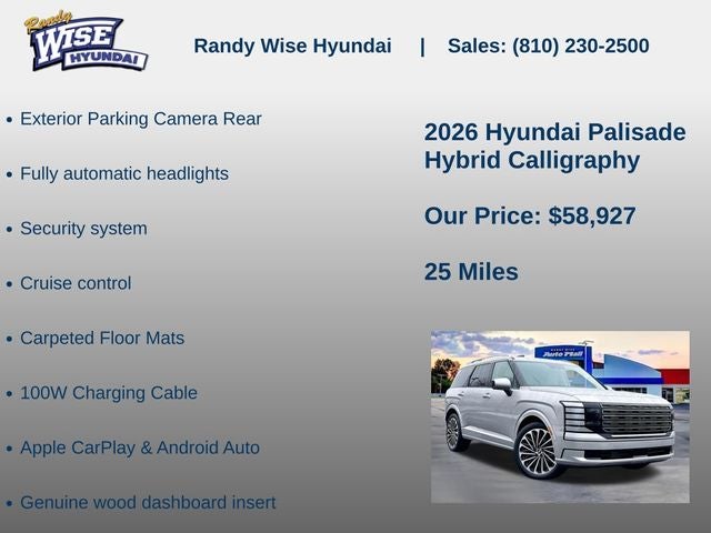 2026 Hyundai Palisade Hybrid Calligraphy