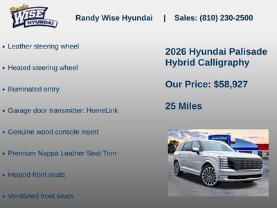 2026 Hyundai Palisade Hybrid Calligraphy