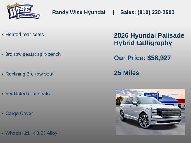 2026 Hyundai Palisade Hybrid Calligraphy